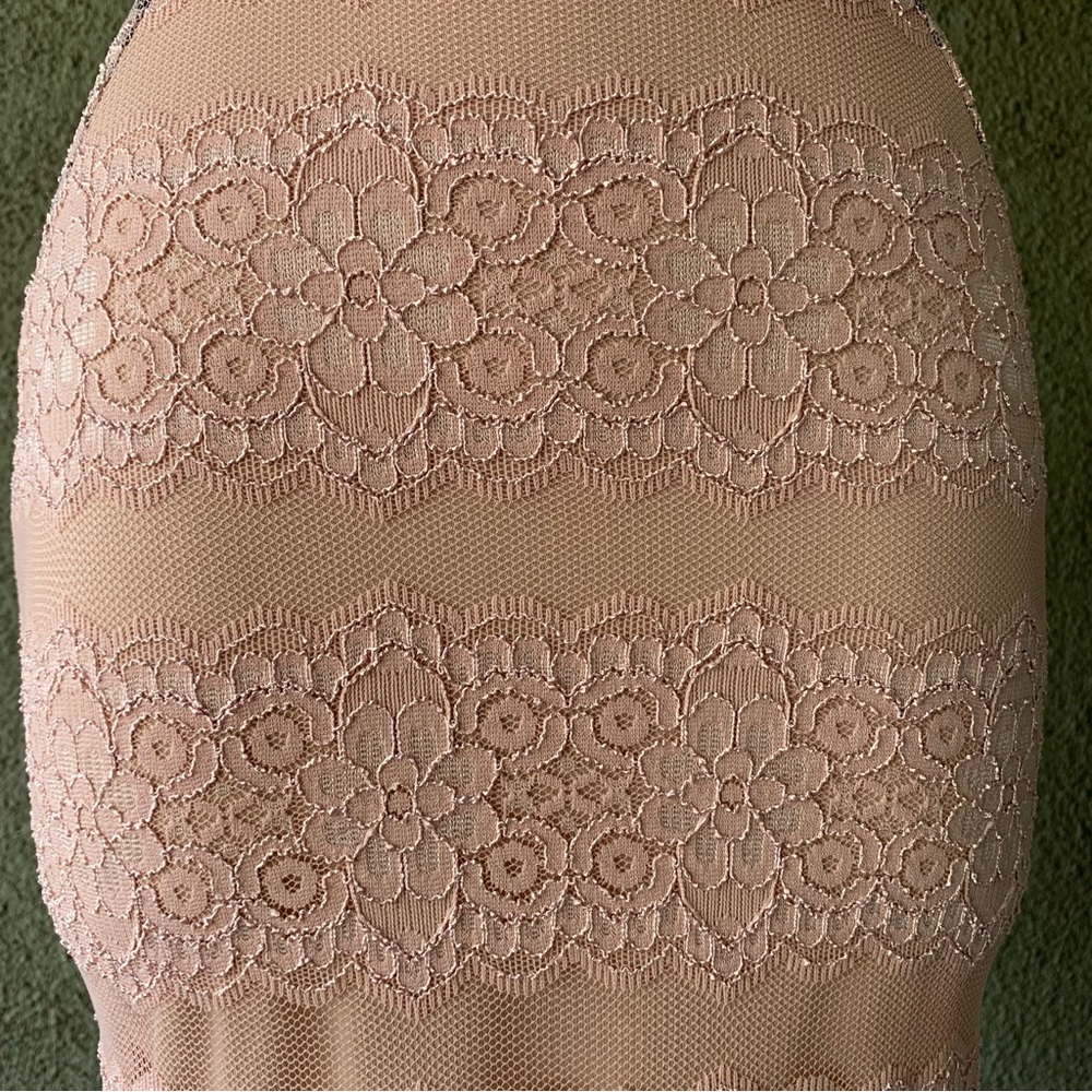 🔥5/$20🔥 “Bloom” Dusty Pink Stretch Lace Mini Dress.size XS - Picture 9 of 11